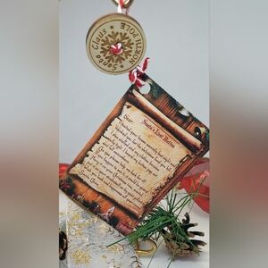 Santa's Lost Button Ornament Gift Tag and Dust Bag Personalize NWT CLEARANCE🎄